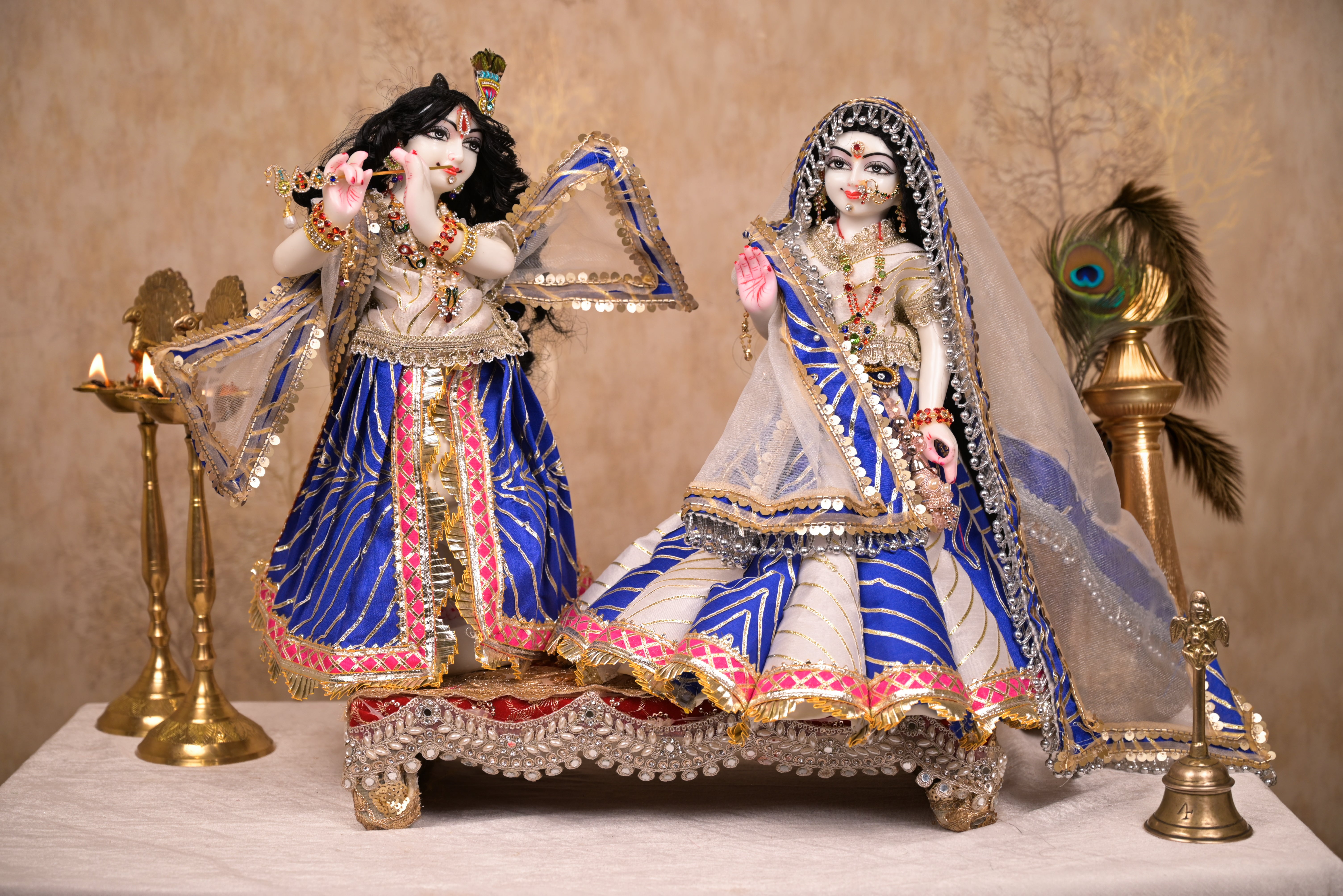 Blue & White Cotton Silk